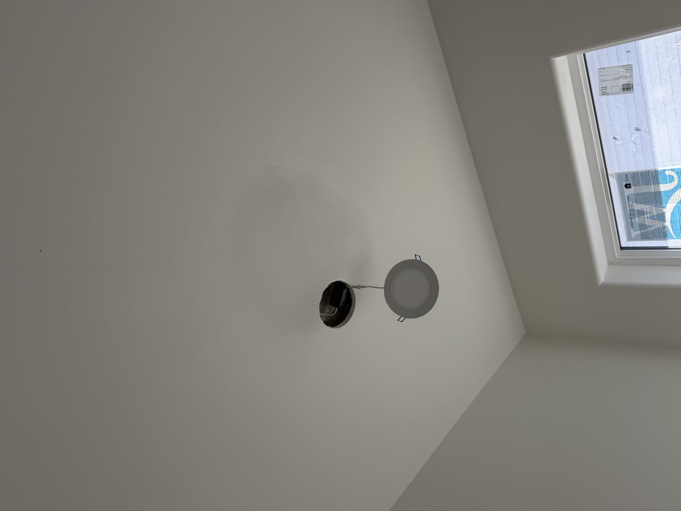 Finished ceiling and walls after post-construction cleaning