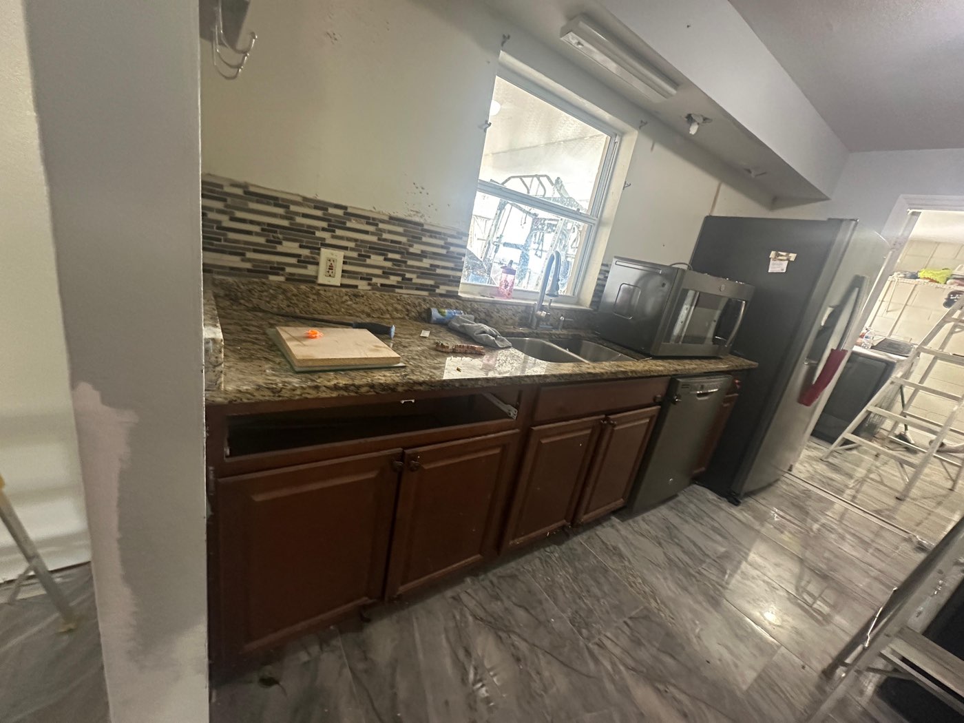 LVP flooring installed in a finished kitchen